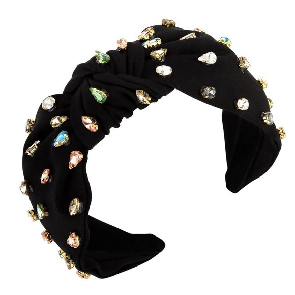 NEW! EXCLUSIVE ZARA BLACK PADDED RHINESTONES HEADBAND - Picture 3 of 7